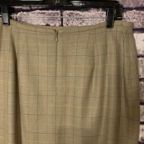 Evan Picone Window Pane Pattern Skirt Size 12 - Picture 6 of 8